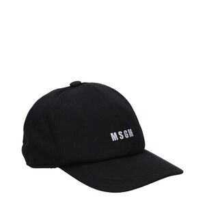 MSGM Black Cotton Cap (Baseball Men's Hat)